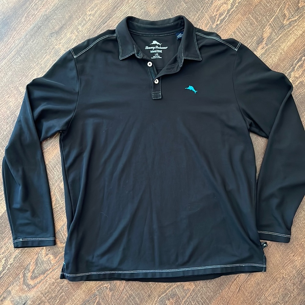Tommy Bahama Mens Sz L Long sleeve polo